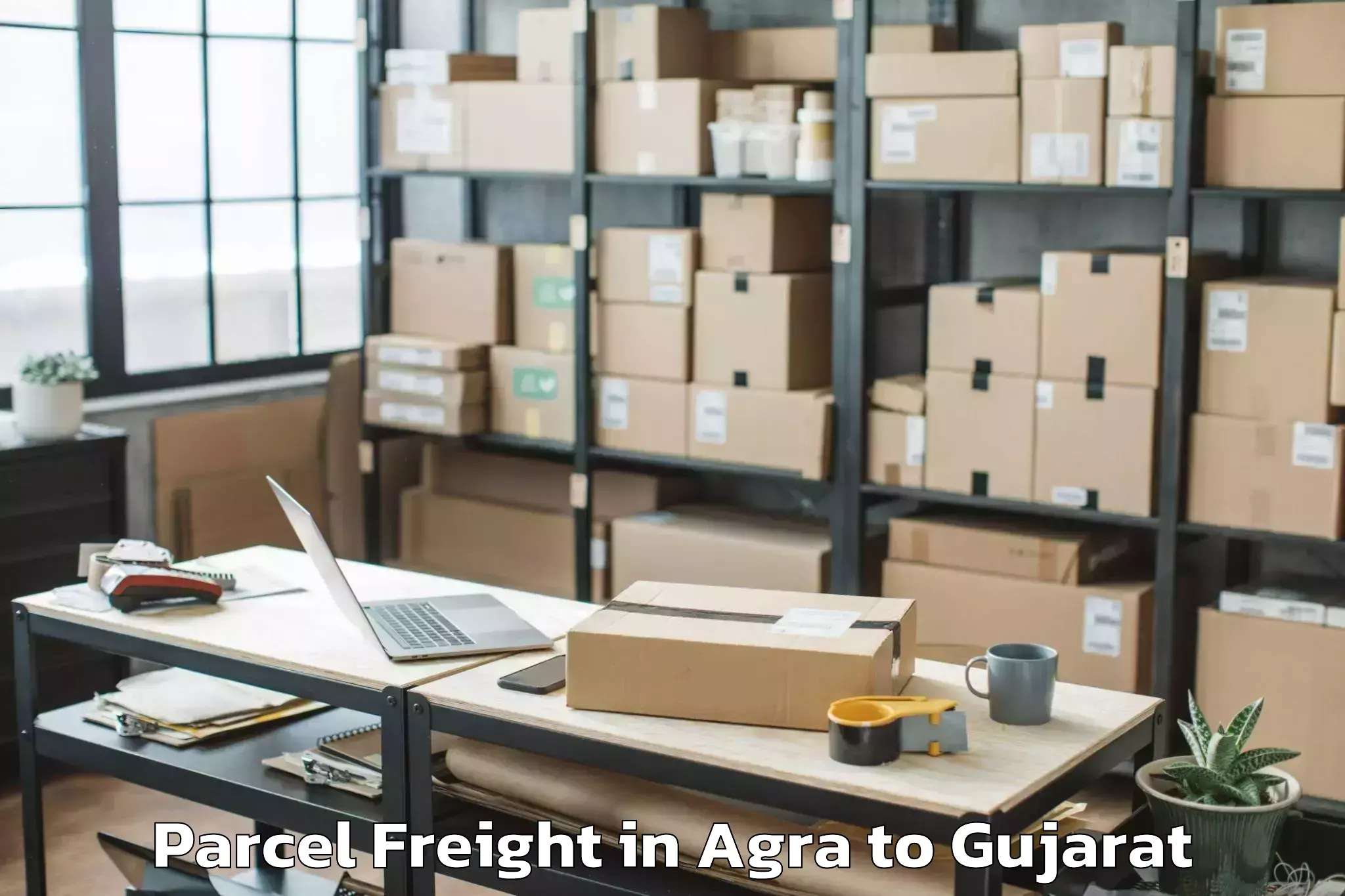 Discover Agra to Lunavada Parcel Freight